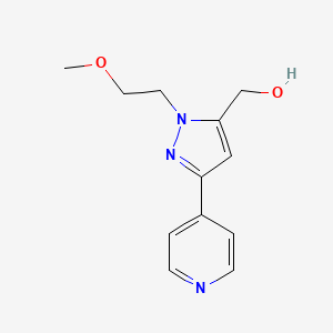 (1-(2-methoxyethyl)-3-(pyridin-4-yl)-1H-pyrazol-5-yl)methanol