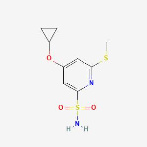 4-Cyclopropoxy-6-(methylthio)pyridine-2-sulfonamide