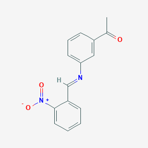 1-(3-{[(E)-(2-nitrophenyl)methylidene]amino}phenyl)ethanone