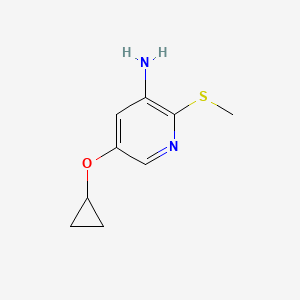 5-Cyclopropoxy-2-(methylthio)pyridin-3-amine