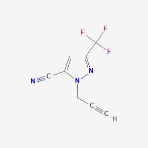 molecular formula C8H4F3N3 B1480795 1-(prop-2-yn-1-yl)-3-(trifluoromethyl)-1H-pyrazole-5-carbonitrile CAS No. 2098069-57-7