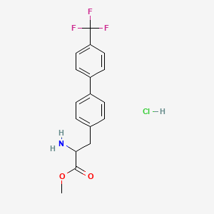 Methyl 2-amino-3-[4-[4-(trifluoromethyl)phenyl]phenyl]propanoate;hydrochloride