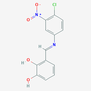 3-{(E)-[(4-chloro-3-nitrophenyl)imino]methyl}benzene-1,2-diol