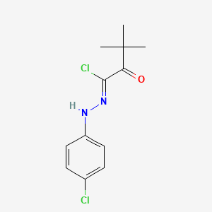 molecular formula C12H14Cl2N2O B14807996 N-(4-Chlorophenyl)-3,3-dimethyl-2-oxobutanehydrazonoyl chloride 