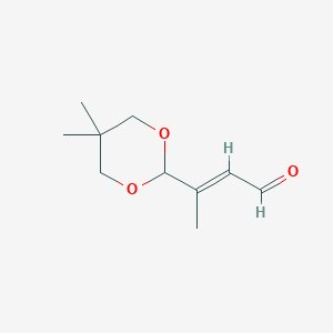 molecular formula C10H16O3 B14808009 3-(5,5-Dimethyl-1,3-dioxan-2-yl)but-2-enal 