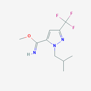 methyl 1-isobutyl-3-(trifluoromethyl)-1H-pyrazole-5-carbimidate