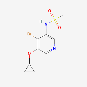 molecular formula C9H11BrN2O3S B14808019 N-(4-Bromo-5-cyclopropoxypyridin-3-YL)methanesulfonamide 