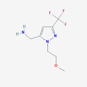 (1-(2-methoxyethyl)-3-(trifluoromethyl)-1H-pyrazol-5-yl)methanamine