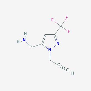 (1-(prop-2-yn-1-yl)-3-(trifluoromethyl)-1H-pyrazol-5-yl)methanamine