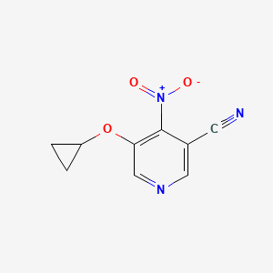 molecular formula C9H7N3O3 B14808035 5-Cyclopropoxy-4-nitronicotinonitrile 