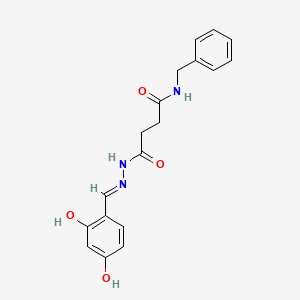 N-benzyl-4-[(2E)-2-(2,4-dihydroxybenzylidene)hydrazinyl]-4-oxobutanamide