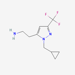 2-(1-(cyclopropylmethyl)-3-(trifluoromethyl)-1H-pyrazol-5-yl)ethan-1-amine