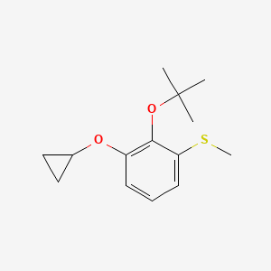 molecular formula C14H20O2S B14808070 (2-Tert-butoxy-3-cyclopropoxyphenyl)(methyl)sulfane 