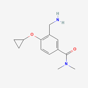 molecular formula C13H18N2O2 B14808094 3-(Aminomethyl)-4-cyclopropoxy-N,N-dimethylbenzamide 