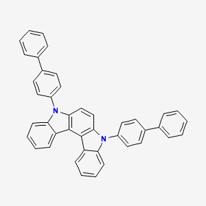 molecular formula C42H28N2 B14808107 9,14-Bis(4-phenylphenyl)-9,14-diazapentacyclo[11.7.0.02,10.03,8.015,20]icosa-1(13),2(10),3,5,7,11,15,17,19-nonaene 