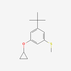 molecular formula C14H20OS B14808114 (3-Tert-butyl-5-cyclopropoxyphenyl)(methyl)sulfane 