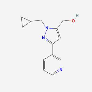 molecular formula C13H15N3O B1480812 (1-(cyclopropylmethyl)-3-(pyridin-3-yl)-1H-pyrazol-5-yl)methanol CAS No. 2097957-72-5