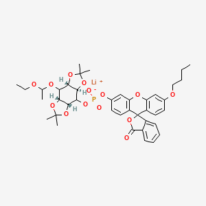 lithium;(6'-butoxy-3-oxospiro[2-benzofuran-1,9'-xanthene]-3'-yl) [(1R,3R,7R,9S)-8-(1-ethoxyethoxy)-5,5,11,11-tetramethyl-4,6,10,12-tetraoxatricyclo[7.3.0.03,7]dodecan-2-yl] phosphate