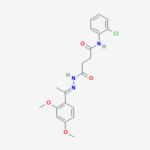 N-(2-chlorophenyl)-4-{(2E)-2-[1-(2,4-dimethoxyphenyl)ethylidene]hydrazinyl}-4-oxobutanamide