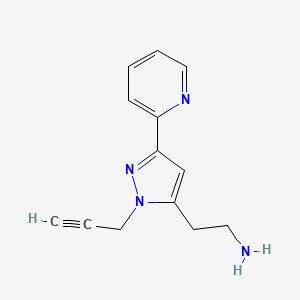 2-(1-(prop-2-yn-1-yl)-3-(pyridin-2-yl)-1H-pyrazol-5-yl)ethan-1-amine