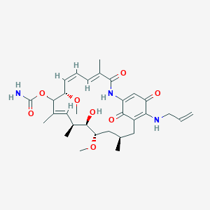 [(4E,6Z,8S,10E,12S,13R,14S,16R)-13-hydroxy-8,14-dimethoxy-4,10,12,16-tetramethyl-3,20,22-trioxo-19-(prop-2-enylamino)-2-azabicyclo[16.3.1]docosa-1(21),4,6,10,18-pentaen-9-yl] carbamate