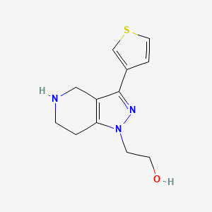 2-(3-(thiophen-3-yl)-4,5,6,7-tetrahydro-1H-pyrazolo[4,3-c]pyridin-1-yl)ethan-1-ol