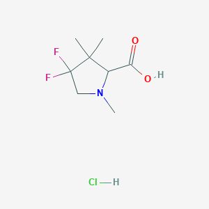 4,4-Difluoro-1,3,3-trimethylpyrrolidine-2-carboxylic acid;hydrochloride