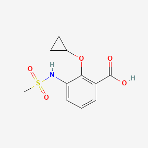 molecular formula C11H13NO5S B14808218 2-Cyclopropoxy-3-(methylsulfonamido)benzoic acid 