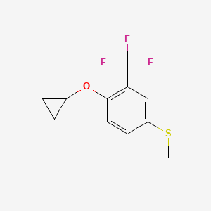 (4-Cyclopropoxy-3-(trifluoromethyl)phenyl)(methyl)sulfane