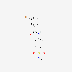 molecular formula C21H27BrN2O3S B14808292 3-bromo-4-tert-butyl-N-[4-(diethylsulfamoyl)phenyl]benzamide 