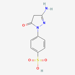 molecular formula C9H9N3O4S B14808305 4-(3-Amino-5-oxo-4,5-dihydro-1H-pyrazol-1-yl)benzene-1-sulfonic acid CAS No. 7336-98-3