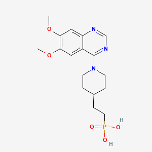 molecular formula C17H24N3O5P B14808315 {2-[1-(6,7-Dimethoxyquinazolin-4-yl)piperidin-4-yl]ethyl}phosphonic acid CAS No. 2298390-71-1