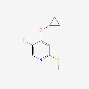 molecular formula C9H10FNOS B14808320 4-Cyclopropoxy-5-fluoro-2-(methylthio)pyridine 