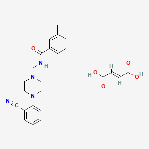 (E)-but-2-enedioic acid;N-[[4-(2-cyanophenyl)piperazin-1-yl]methyl]-3-methylbenzamide