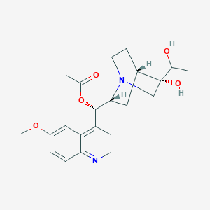 [(S)-[(2R,4S,5S)-5-hydroxy-5-(1-hydroxyethyl)-1-azabicyclo[2.2.2]octan-2-yl]-(6-methoxyquinolin-4-yl)methyl] acetate