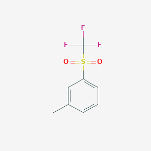 molecular formula C8H7F3O2S B14808426 1-Methyl-3-(trifluoromethylsulfonyl)benzene 