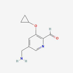 5-(Aminomethyl)-3-cyclopropoxypicolinaldehyde