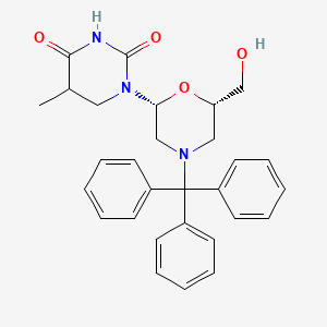 1-[(2R,6S)-6-(hydroxymethyl)-4-tritylmorpholin-2-yl]-5-methyl-1,3-diazinane-2,4-dione