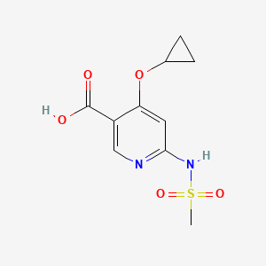 molecular formula C10H12N2O5S B14808474 4-Cyclopropoxy-6-(methylsulfonamido)nicotinic acid 