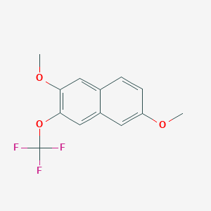 molecular formula C13H11F3O3 B14808495 2,6-Dimethoxy-3-(trifluoromethoxy)naphthalene 