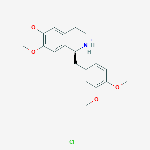 (1S)-1-[(3,4-dimethoxyphenyl)methyl]-6,7-dimethoxy-1,2,3,4-tetrahydroisoquinolin-2-ium;chloride