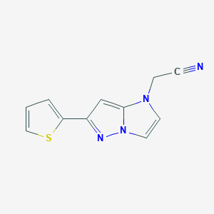 2-(6-(thiophen-2-yl)-1H-imidazo[1,2-b]pyrazol-1-yl)acetonitrile