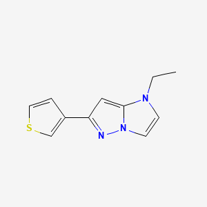 molecular formula C11H11N3S B1480853 1-ethyl-6-(thiophen-3-yl)-1H-imidazo[1,2-b]pyrazole CAS No. 2098011-23-3