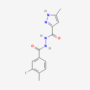 N'-[(3-iodo-4-methylphenyl)carbonyl]-3-methyl-1H-pyrazole-5-carbohydrazide