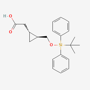 rel-2-((1R,2S)-2-(((tert-Butyldiphenylsilyl)oxy)methyl)cyclopropyl)acetic acid