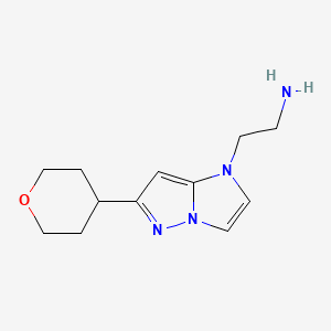 2-(6-(tetrahydro-2H-pyran-4-yl)-1H-imidazo[1,2-b]pyrazol-1-yl)ethan-1-amine