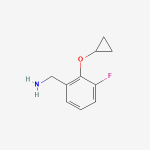 molecular formula C10H12FNO B14808571 (2-Cyclopropoxy-3-fluorophenyl)methanamine 