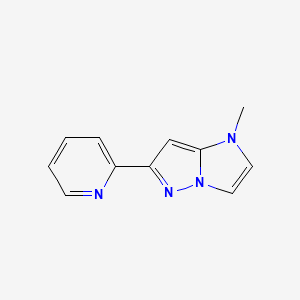 molecular formula C11H10N4 B1480858 1-methyl-6-(pyridin-2-yl)-1H-imidazo[1,2-b]pyrazole CAS No. 2098091-65-5