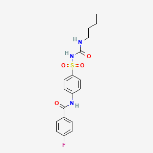 N-{4-[(butylcarbamoyl)sulfamoyl]phenyl}-4-fluorobenzamide