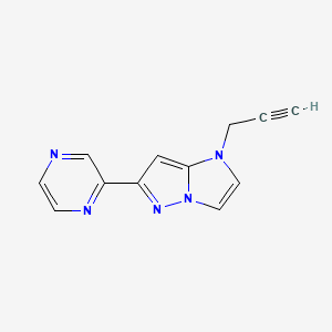 molecular formula C12H9N5 B1480862 1-(prop-2-yn-1-yl)-6-(pyrazin-2-yl)-1H-imidazo[1,2-b]pyrazole CAS No. 2098139-21-8